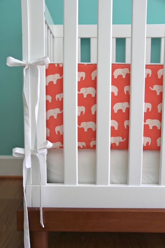 Items similar to ORGANIC crib bumper (choose your fabric) on Etsy