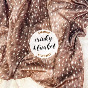 Baby Blanket: Speckled Deer Hide. Baby Blanket. Minky Baby Blanket. Deer Baby Blanket. Fawn Baby Blanket. Brown Baby Blanket. Baby Gift.