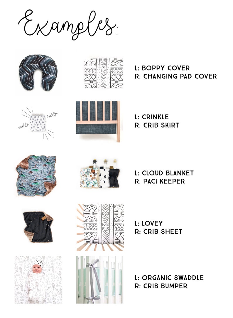 Swaddle Sun Moon and Stars: Organic Crib Sheet Bumper Crib Skirt Changing Pad Cover Baby Blanket Nursing Pillow Cover Lovey