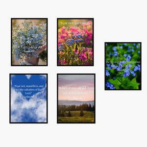 Kristen väggkonstpaket | Frukta inte bibelverser, bibeltryck (digital nedladdning)