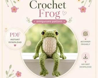 Crochet Frog Amigurumi Pattern | Beginner Friendly PDF (Instant Download)
