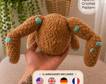 Rocky the Eridian Crochet Pattern PDF, 4 Languages Included (US, UK, German & French), Amigurumi Plush, Printable Digital Download