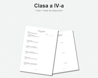 Fișe Citire și Fonetică Clasa a IV-a – Vocabular în Context, PDF + Răspunsuri