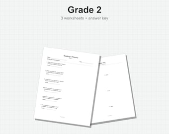 Grade 2 Reading & Phonics Worksheets – Synonyms, PDF + Answer Key