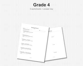 Grade 4 Reading & Phonics Worksheets – Vocabulary in Context, PDF + Answer Key