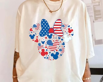 4th of July Minnie Tee, patriotic Disney friends shirt