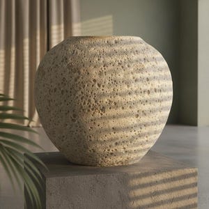 Rustic Ceramic Vase, Wabi Sabi Japandi Pottery, Farmhouse Flower Arrangement