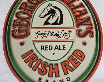 Vintage 1985 George Killian's Irish Red Ale Plastic Wall Sign