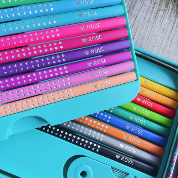 Personalisierte Buntstifte Faber-Castell Sparkle Hochwertige Buntstifte Personalisierte Buntstifte Set Kreatives Geschenk für Mädchen