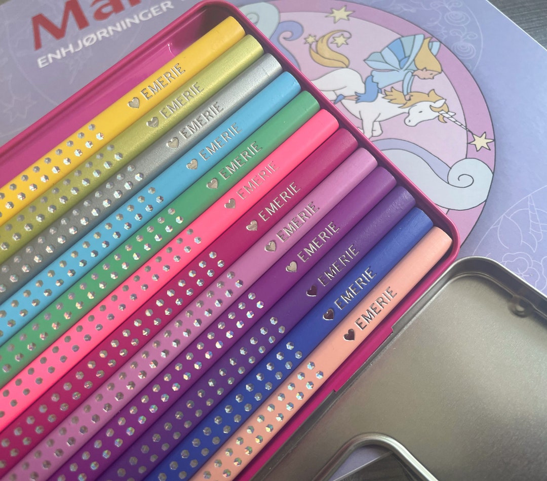 Personalisierte Buntstifte Faber-Castell Sparkle Edition - Etsy.de