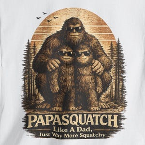 Personlig Papasquatch, bara mycket mer Squatchy T-shirt Fars dag-presenter till pappa Rolig pappa, som en morfar, T-shirt Cool Daddy Bigfoot Tee