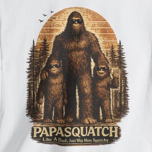 Personlig Papasquatch, som en morfar, bara mycket mer Squatchy T-shirt Fars dag-presenter till pappa Rolig pappa T-shirt Cool Daddy Bigfoot Tee