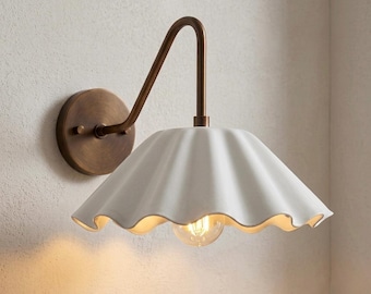 Modern Brass Wall Sconce | Mid Century modern Vanity Light | plug in wall sconce | pair of wall sconce | wireless wall sconce