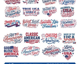 Pakiet z okazji 250. rocznicy USA | Patriotyczny plik z okazji 4 lipca (SVG, PNG do natychmiastowego pobrania)
