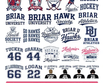Off Campus Inspired Hockey Romance PNG SVG Bundle | Perfect For College Sports Sublimation Clipart | Instant Download