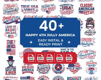 USA 250th Anniversary Bundle | Patriotic 4th of July Cut File (SVG, PNG Instant Download)