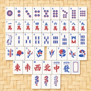 Patriotic Mahjong Tiles SVG Bundle | American Mahjong Tiles PNG | Fourth of July Cricut Design | USA Mahjong Clipart | Laser Cut Files image 6