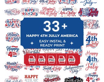 4th of July SVG Bundle | Patriotic USA Designs | Independence Day Cut Files (Instant Download)