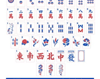 Patriotic Mahjong Tiles SVG Bundle | American Mahjong Tiles PNG | Fourth of July Cricut Design | USA Mahjong Clipart | Laser Cut Files