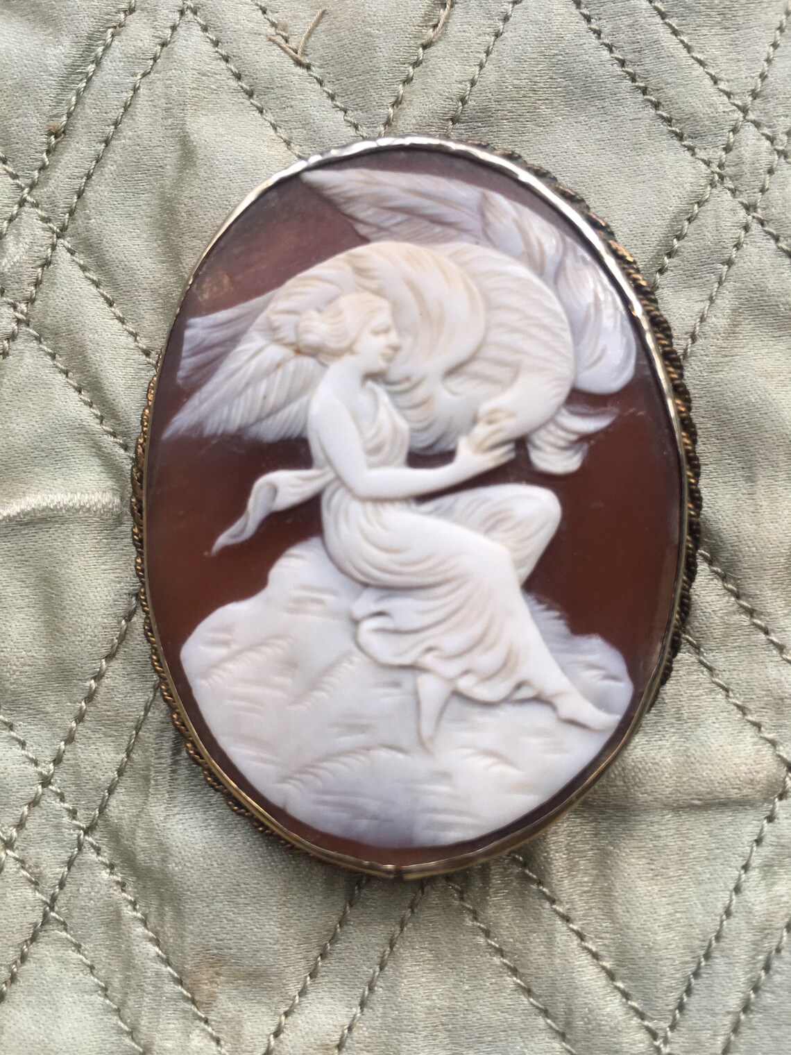 Antique Cameo Depicting Leda and the Swan Etsy