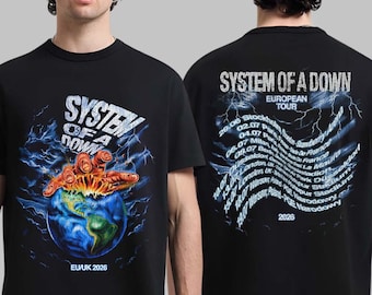 System Of A Down T-shirt de la tournée européenne 2026 au Royaume-Uni