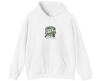 Sweat à capuche Kingston Jamaïque | Patrimoine des Caraïbes, graphique Island Pride