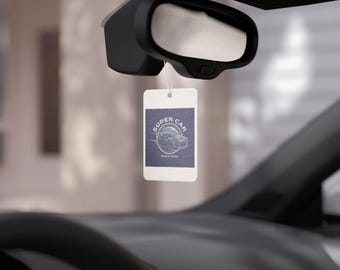 スーパーカーのイラスト入りカーエアフレッシュナー | ビンテージスポーツカーの香り