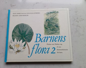 Libro vintage per bambini svedese - Barnens Flora - Libro botanico per bambini - 1983