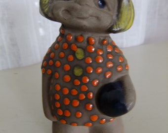 Upsala Ekeby Sweden - Girl figurine with ball  - Anita Rosenqvist design - Signed