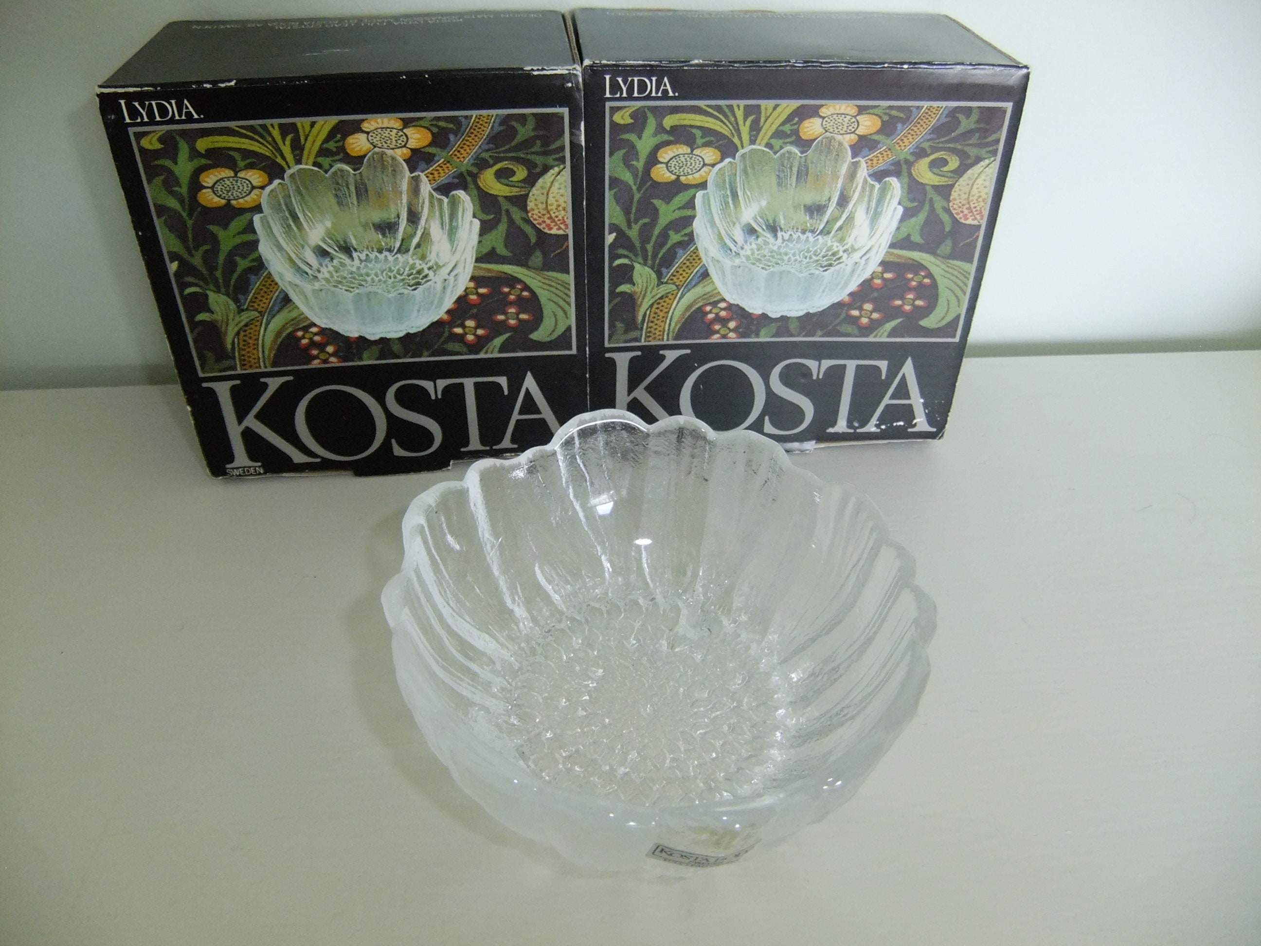 Kosta Boda Schweden voller Blei Kristall schale Lydia Etsy