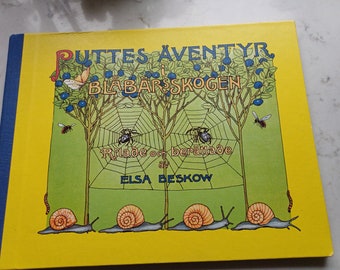 Puttes Äventyr i Blåbärsskogen - Elsa Beskow - Libro per bambini - 1987