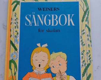 Recueil de chansons d'école suédoise vintage - Recueil de chansons de Wieners - 1963