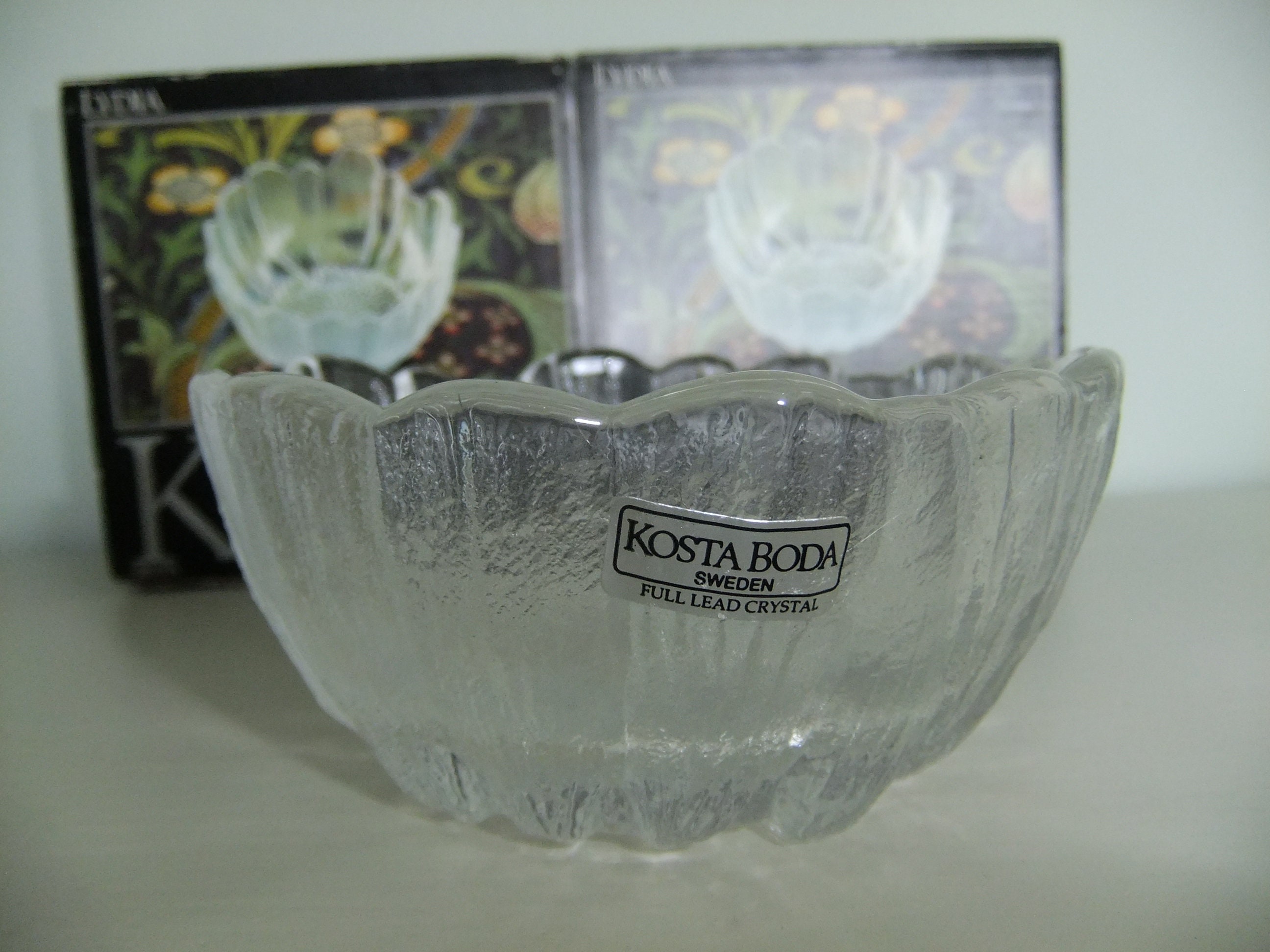 Kosta Boda Sweden Full Lead Crystal Bowl Lydia Sun Etsy
