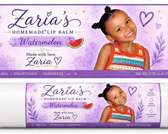 Bálsamo labial de sandía de Zaria / Bálsamo labial artesanal / Cuidado labial hidratante / Hidratante labial natural
