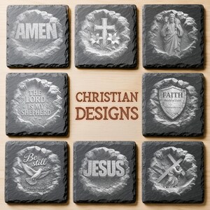 3D Illusion Laser Engraving Files | 450+ Round Slate Coaster Designs | Commercial Use | Mega Pack Bundle image 10