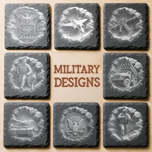 3D Illusion Laser Engraving Files | 450+ Round Slate Coaster Designs | Commercial Use | Mega Pack Bundle image 5