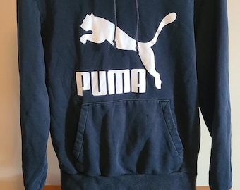 Vintage Puma Hoodie US/EU Small Regular Blue Casual Pullover