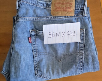 Levis 505 Jeans Mens 36x29 Distressed Soft Supple Vintage