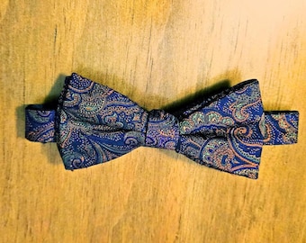 Vintage Stafford Paisley Silk Blend Bow Tie – Pre-tied Formal Neckwear Neck Size 14-20 inches