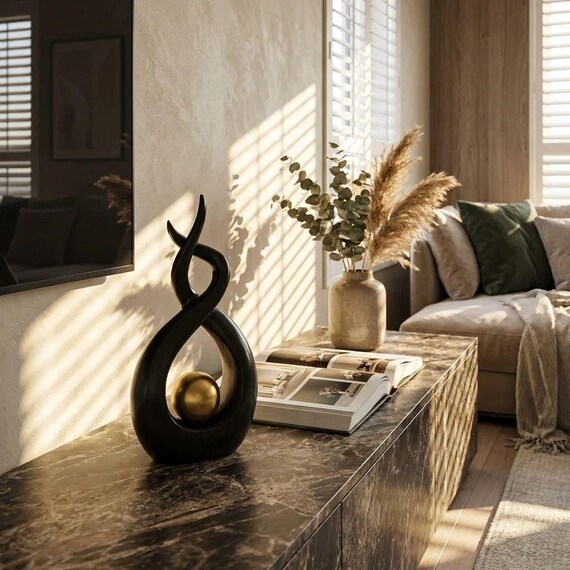 Moderne Wohnkultur, Abstrakt, Statue, Luxus-Harzfigur, minimalistisches Wohnzimmer, Ornament, Dekor