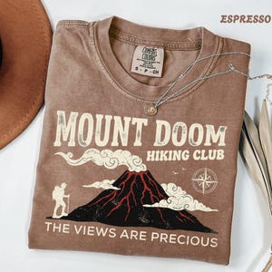 Comfort Colors® Funny Hiking Club Tee, Mount Doom Adventure Apparel, Nerdy Geeky Humor Shirt, Fantasy Fan Gift for Men and Women image 12