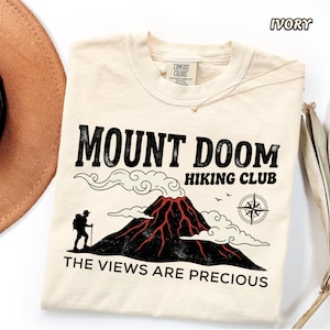 Comfort Colors® Funny Hiking Club Tee, Mount Doom Adventure Apparel, Nerdy Geeky Humor Shirt, Fantasy Fan Gift for Men and Women image 8