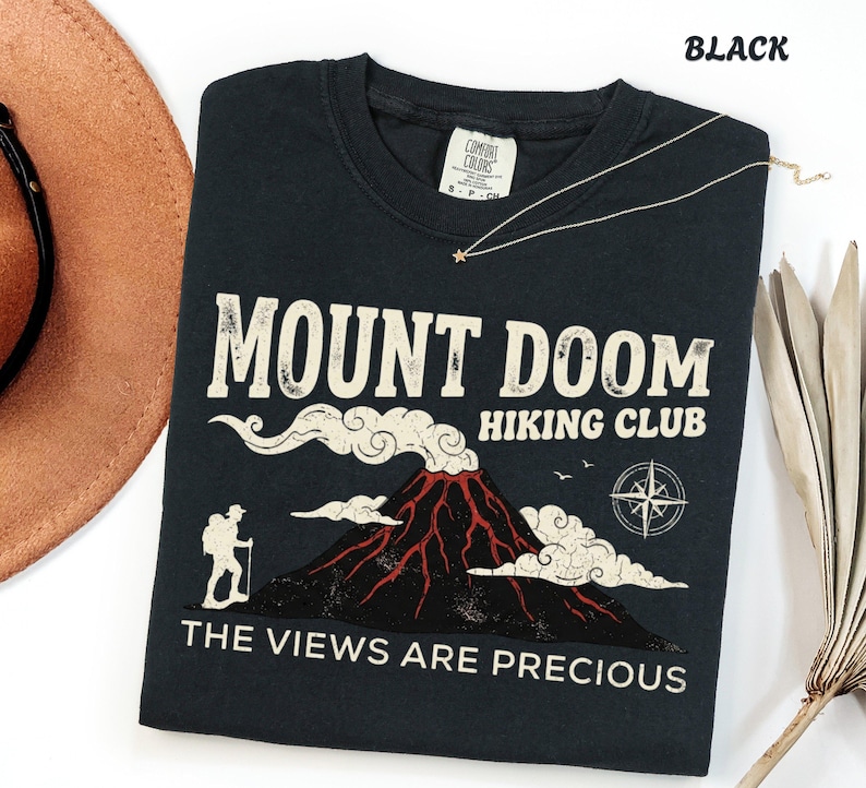Comfort Colors® Funny Hiking Club Tee, Mount Doom Adventure Apparel, Nerdy Geeky Humor Shirt, Fantasy Fan Gift for Men and Women image 10
