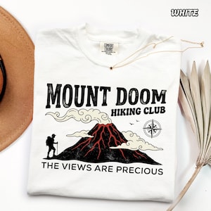 Comfort Colors® Funny Hiking Club Tee, Mount Doom Adventure Apparel, Nerdy Geeky Humor Shirt, Fantasy Fan Gift for Men and Women image 9