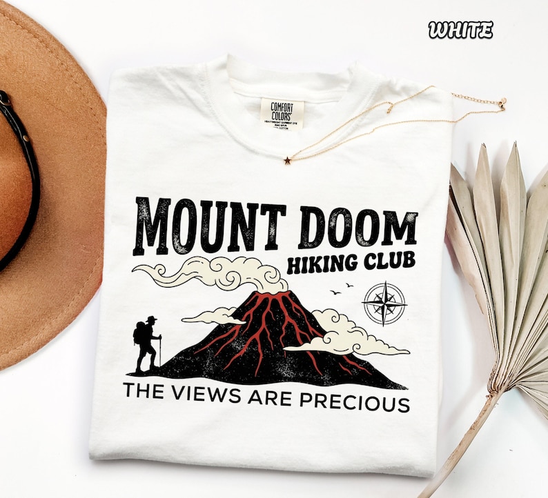 Comfort Colors® Funny Hiking Club Tee, Mount Doom Adventure Apparel, Nerdy Geeky Humor Shirt, Fantasy Fan Gift for Men and Women image 9