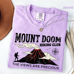 Comfort Colors® Funny Hiking Club Tee, Mount Doom Adventure Apparel, Nerdy Geeky Humor Shirt, Fantasy Fan Gift for Men and Women image 5