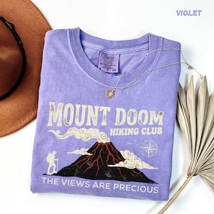 Comfort Colors® Funny Hiking Club Tee, Mount Doom Adventure Apparel, Nerdy Geeky Humor Shirt, Fantasy Fan Gift for Men and Women image 6