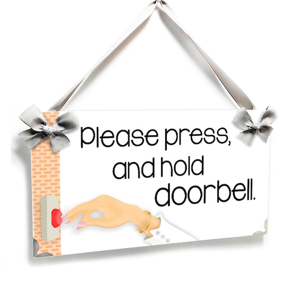 персонализированая табличка на хходной двери, пожалйriga, наж жй - Pl2372