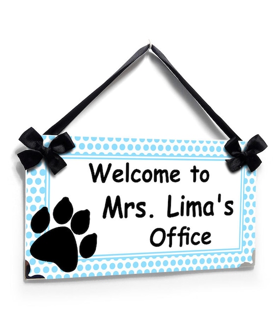 Bear Paws Theme Personalized Teacher Door Sign Class Decor Etsy