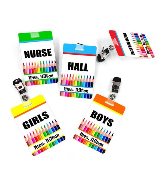 Crayons Theme Teachers Class Bathroom Nursery Hall Passes - Etsy
